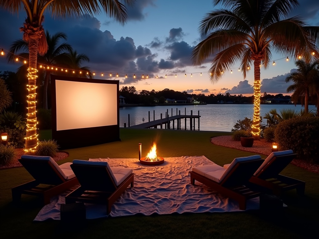 Outdoor cinema in Oldsmar, Florida