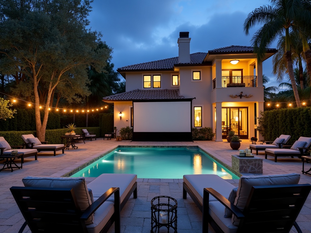 Outdoor cinema in South Tampa, Florida