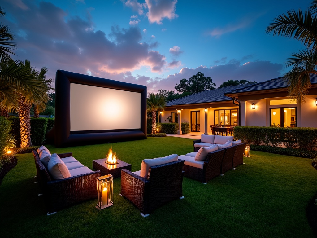 Cinema setup in upscale Westchase neighborhood