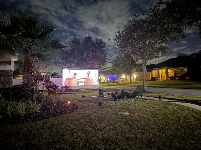 Premium outdoor cinema with surround sound